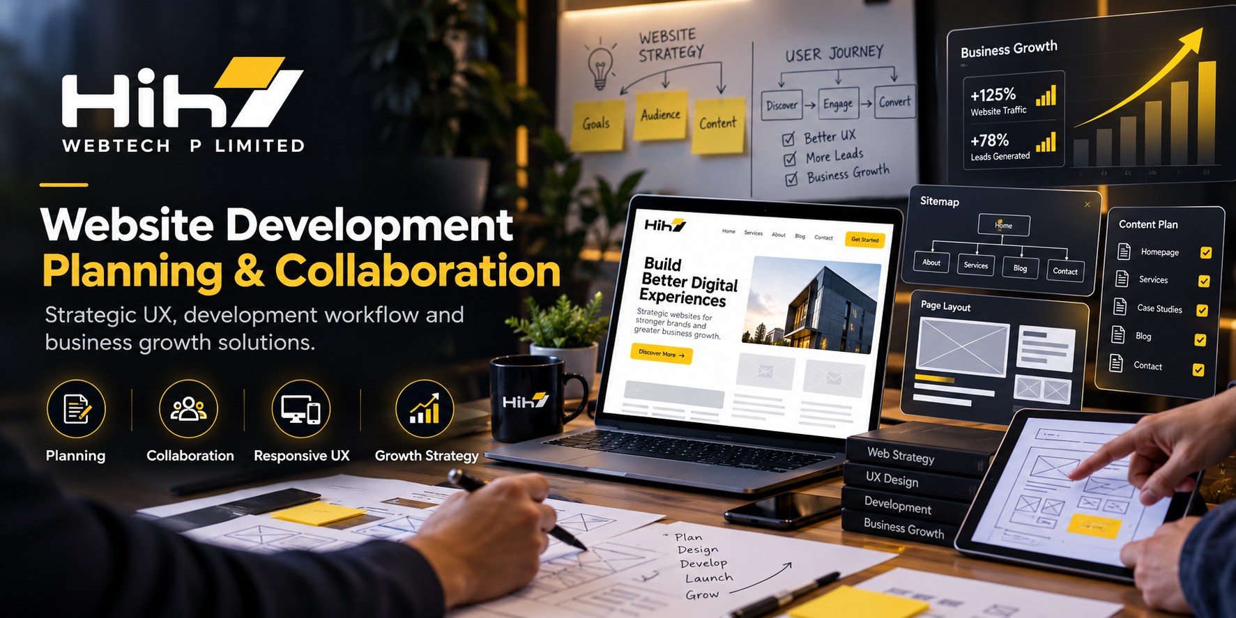Website development planning and collaboration for business growth